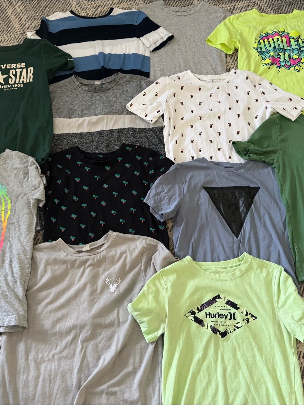London Fog Neon Lime Green Logo Tee